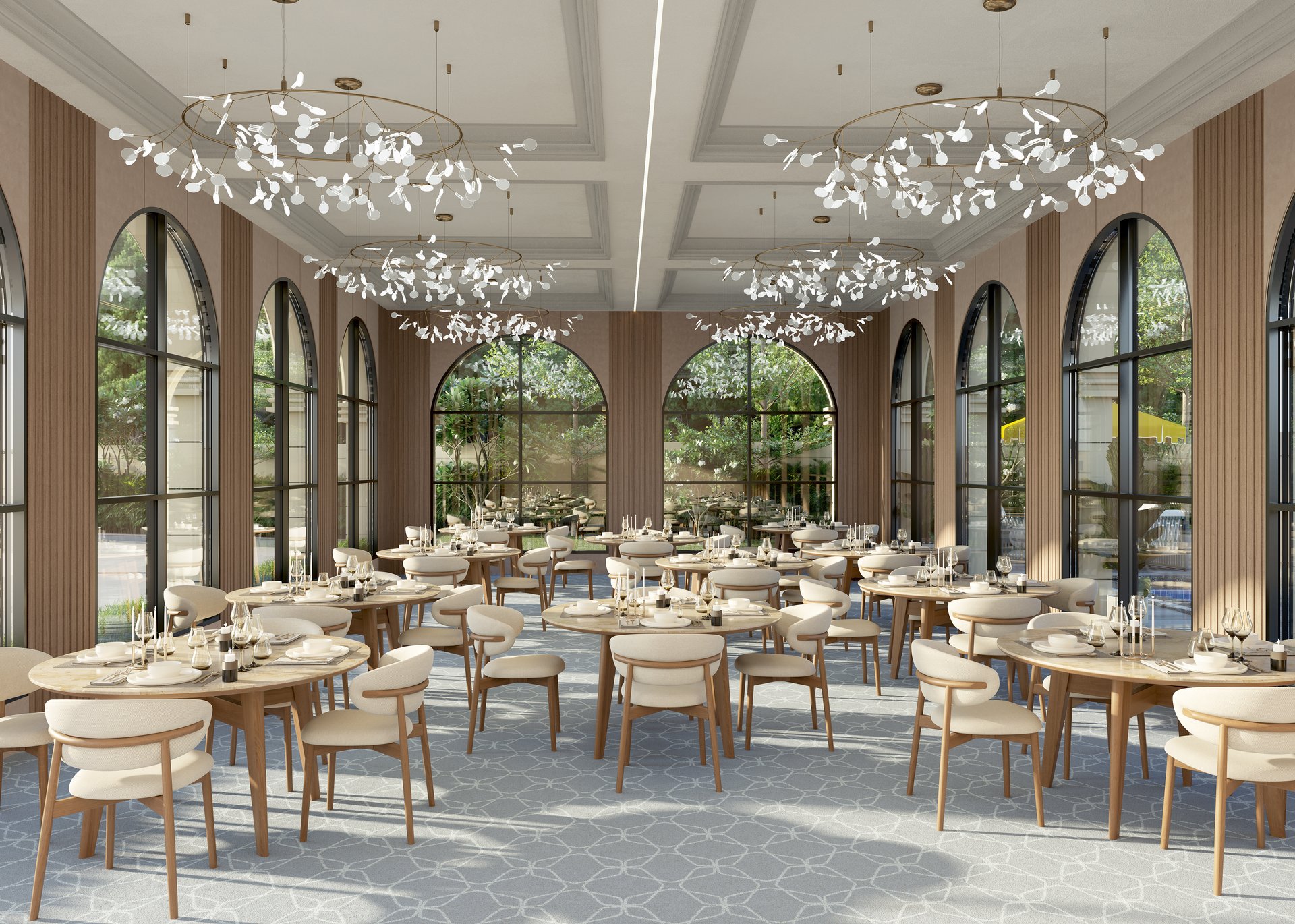 Multipurpose hall interior 3D